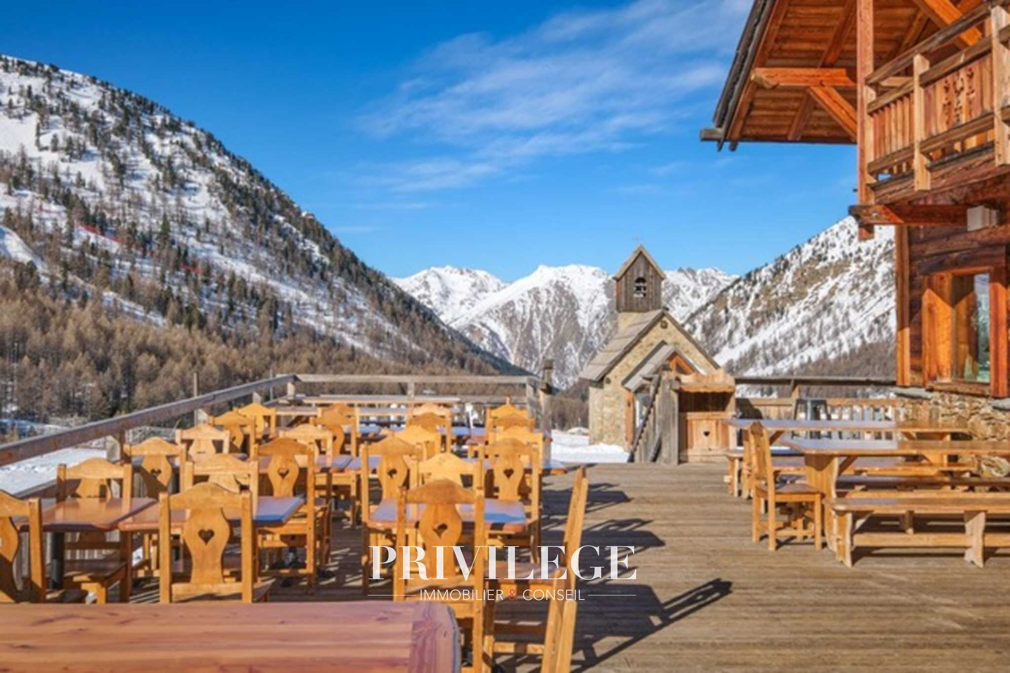 Cession murs et fonds de commerce   Chalet d’exception à Isola 2000 aux pieds des pistes avec terrasse panoram